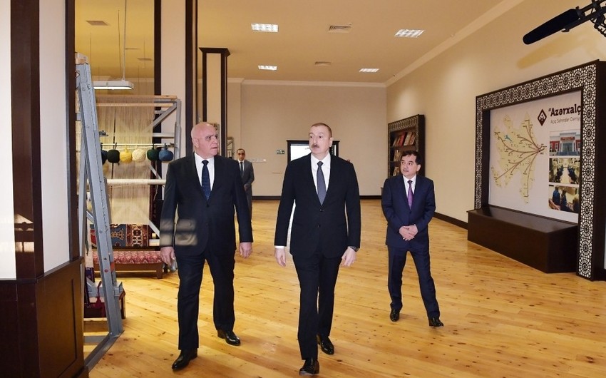 Prezident “Azərxalça”nın Qazax filialının fəaliyyəti ilə tanış oldu - FOTO