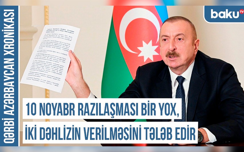 Qərbi Azərbaycan Xronikası: “Ermənistan təkcə Meğridəki yox, ikinci dəhlizin açılması ilə bağlı da üzərinə öhdəlik götürüb”