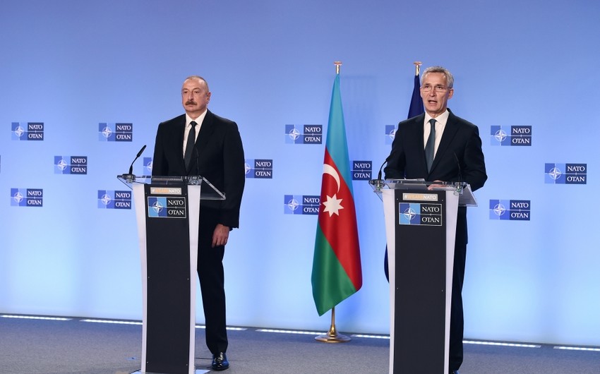 Состоялась совместная пресс-конференция Президента Азербайджана и генсекретаря НАТО