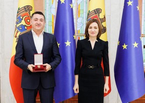 Moldova Prezidenti Azərbaycanın diaspor rəhbərini “Vətəndaş xidmətlərinə görə” medalı ilə təltif edib