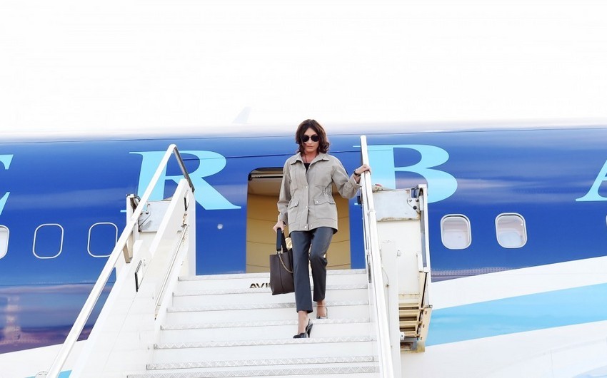 First Vice-President of Azerbaijan Mehriban Aliyeva arrives in Italy for official visit