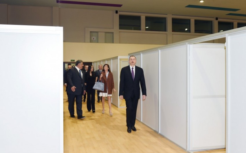 Azerbaijani President reviews Heydar Aliyev Sports Palace after renovation