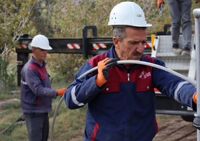 Naxçıvanın kəndlərində elektrik xətləri yenilənir