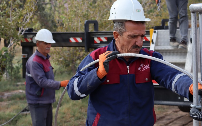 В селах Нахчывана обновляются линии электропередач