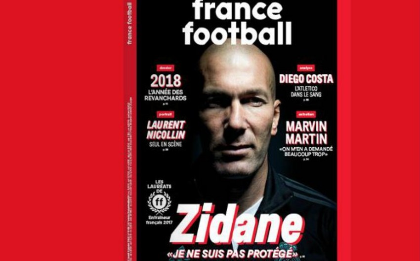 France Football votes Zinedine Zidane French coach of 2017