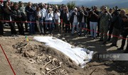 Foreign visitors view mass burial site in Azerbaijan’s Aghdara