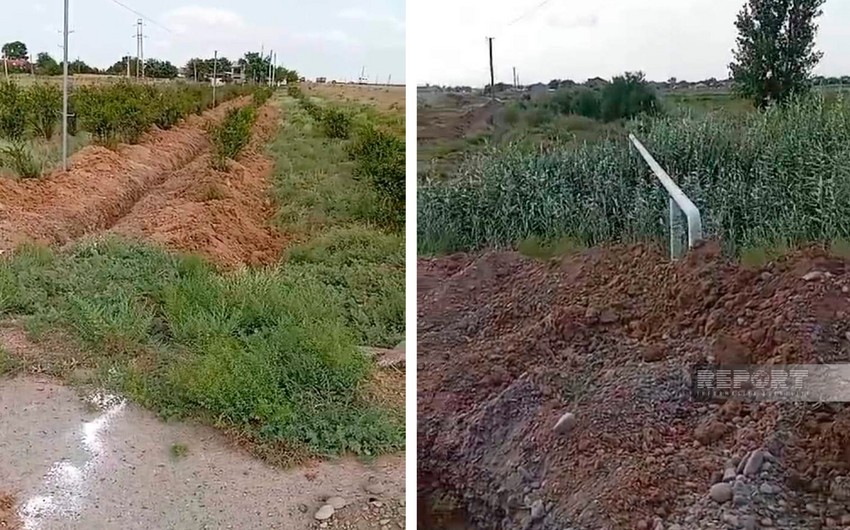 Biləsuvarda yeraltı qaz kəməri zədələnib, iki kənd qazsız qalıb