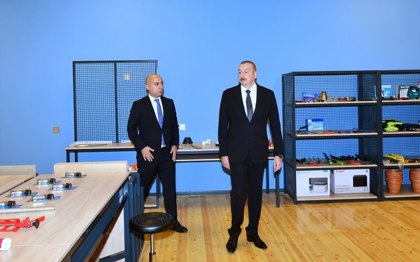 President Ilham Aliyev attends opening of newly-built school No335 in Binagadi district, Baku