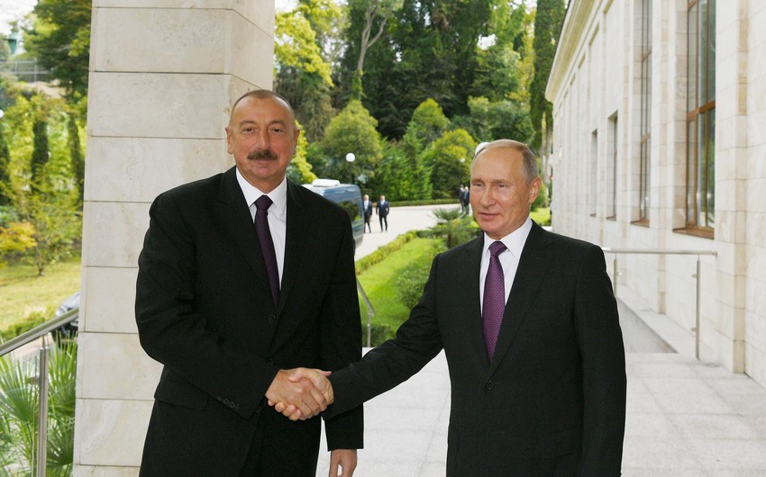 Президент Ильхам Алиев совершил визит в Россию, глава государства встретился с Владимиром Путиным