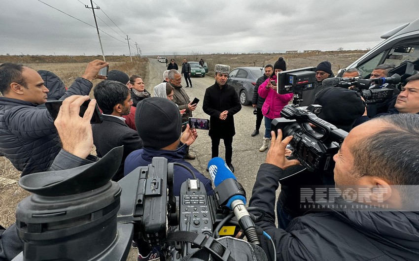 Group of foreign journalists arrives in Aghdam