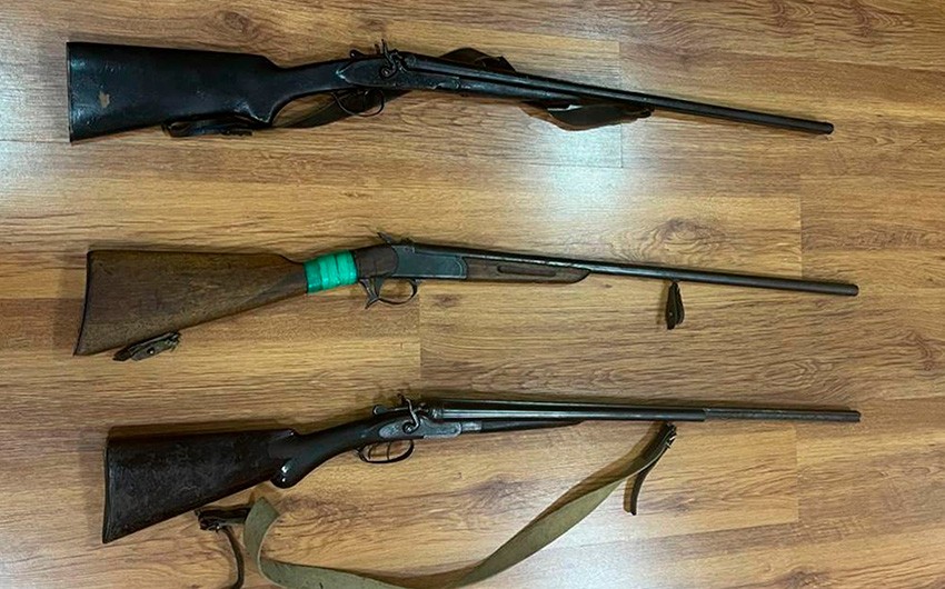 В Хачмазе добровольно сдали полиции три незарегистрированных ружья