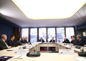 Chairman of Russian government Dmitry Medvedev meets with heads of CIS news agencies, including AZERTAC