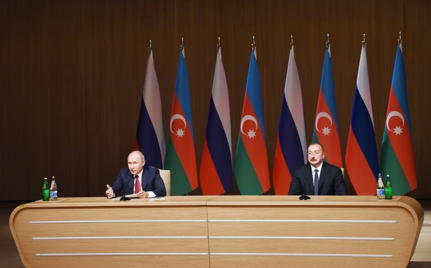 Ильхам Алиев и Владимир Путин приняли участие на официальной церемонии открытия IX Азербайджано-российского межрегионального форума