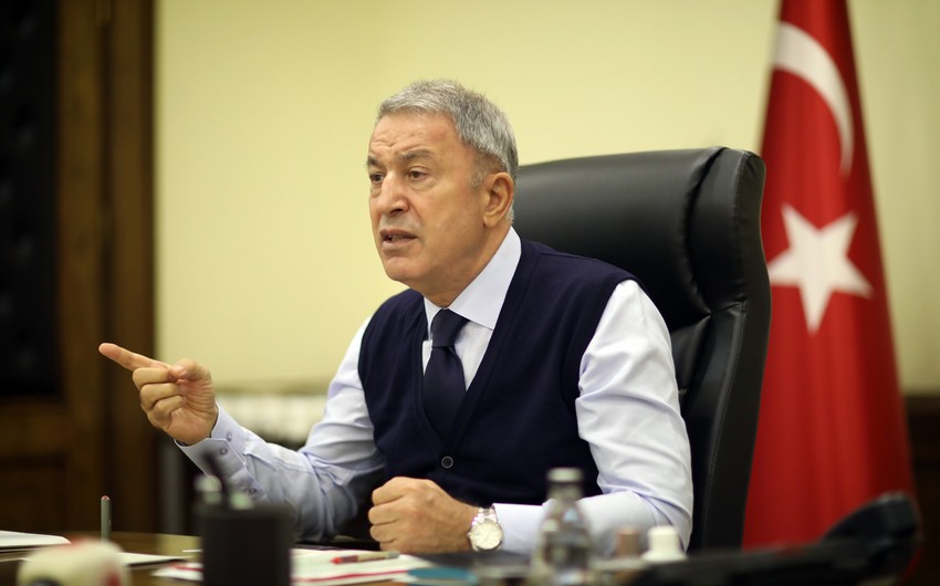 Hulusi Akar: Azərbaycanlı qardaşlarımızın haqlı mübarizəsinə dəstək verməyə davam edəcəyik Hulusi Akar: Azərbaycanlı qardaşlarımızın haqlı mübarizəsinə dəstək verməyə davam edəcəyik