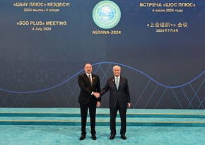 Президент Ильхам Алиев прибыл на встречу в формате ШОС плюс в Астане