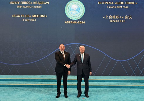 Президент Ильхам Алиев прибыл на встречу в формате "ШОС плюс" в Астане
