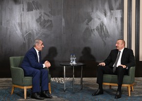 Prezident İlham Əliyev Konyada Fələstinin Baş nazirini qəbul edib