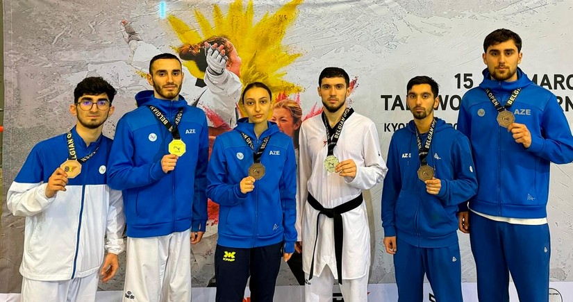 Азербайджанские тхэквондисты взяли шесть медалей на открытом чемпионате в Бельгии