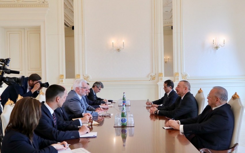 President Ilham Aliyev receives Polish Foreign Minister