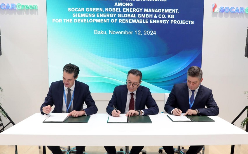 “SOCAR Green” Azərbaycanda “yaşıl enerji” mənbələrinin inkişafı üçün strateji sazişlər imzalayıb