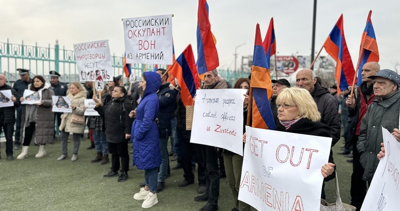 В Ереване прошла акция с требованием вывода российских пограничников из страны
