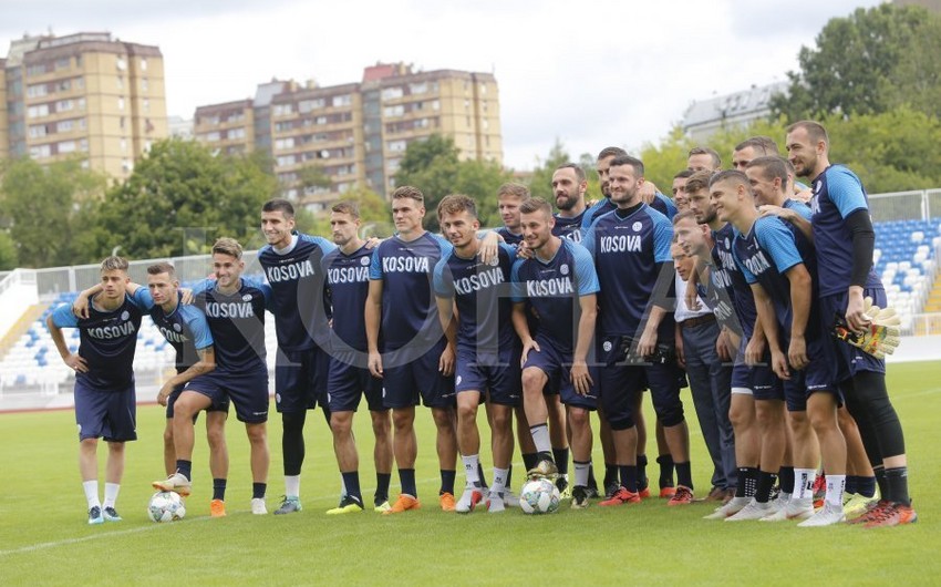 На тренировке сборной Косово в преддверии визита в Баку произошел скандал