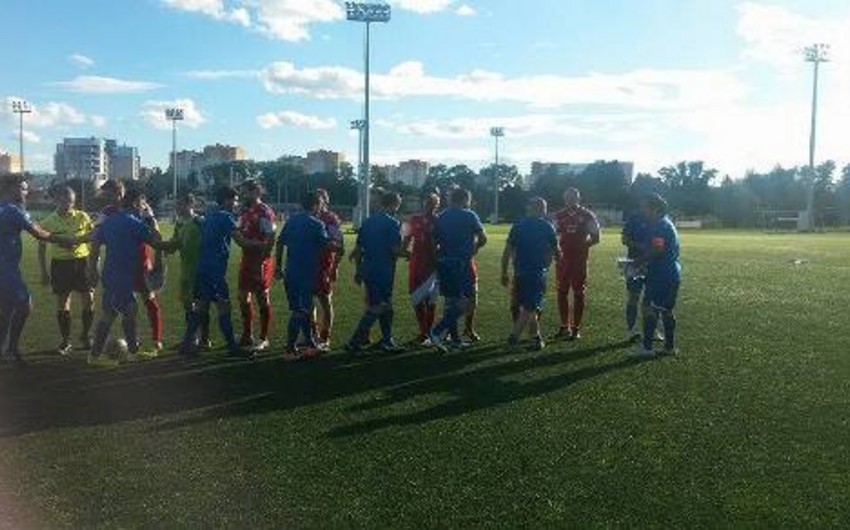 Football match took place between sports journalists of Azerbaijan and Belarus with aim of supporting II European games