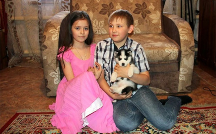 ​Путин подарил девочке из Копейска щенка хаски - ФОТО