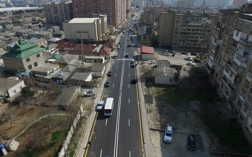 На Ясамале реконструировали одну из основных улиц