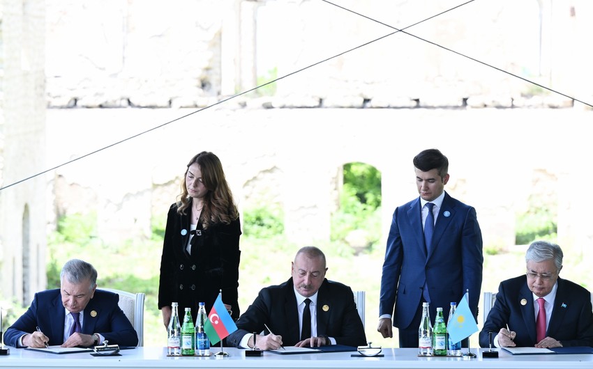 Şuşada TDT-yə üzv ölkələrin liderləri Qarabağ Bəyannaməsini imzalayıblar - YENİLƏNİB