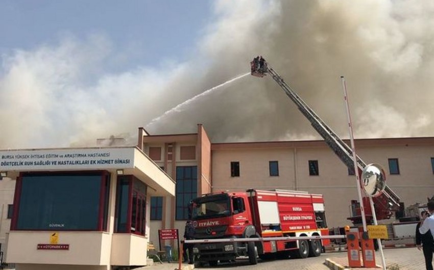 Hospital catches fire in Bursa