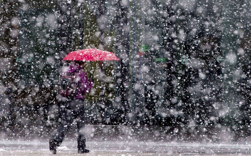 Завтра в Баку ожидается мокрый снег, в регионах выпадет снег