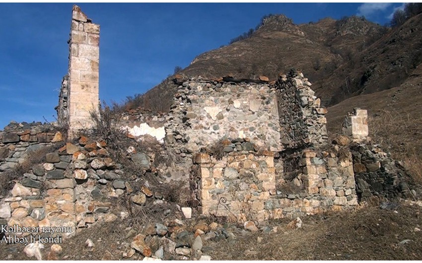 Footage from Kalbajar's Alibeyli village destroyed by Armenian vandals 
