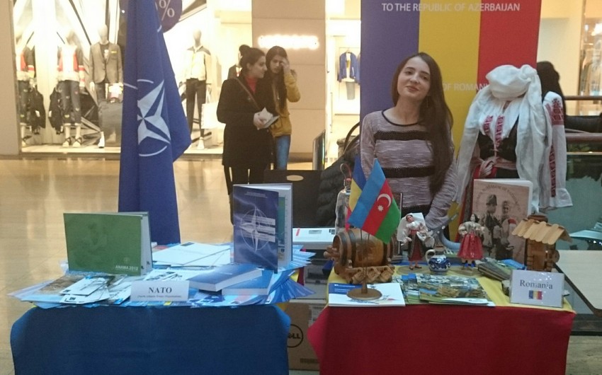 NATO presented stand at Global Village festival in Baku