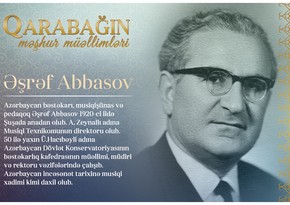 Знаменитые учителя Карабаха – Ашраф Аббасов