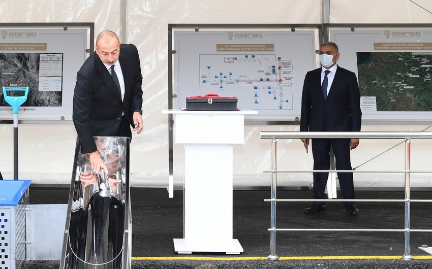 Azerbaijani president lays foundation of Zangilan Digital Power Station
