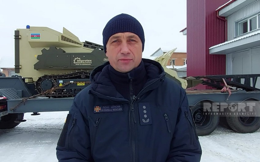Украинский чиновник: Переданная Азербайджаном машина ускорит работы по разминированию