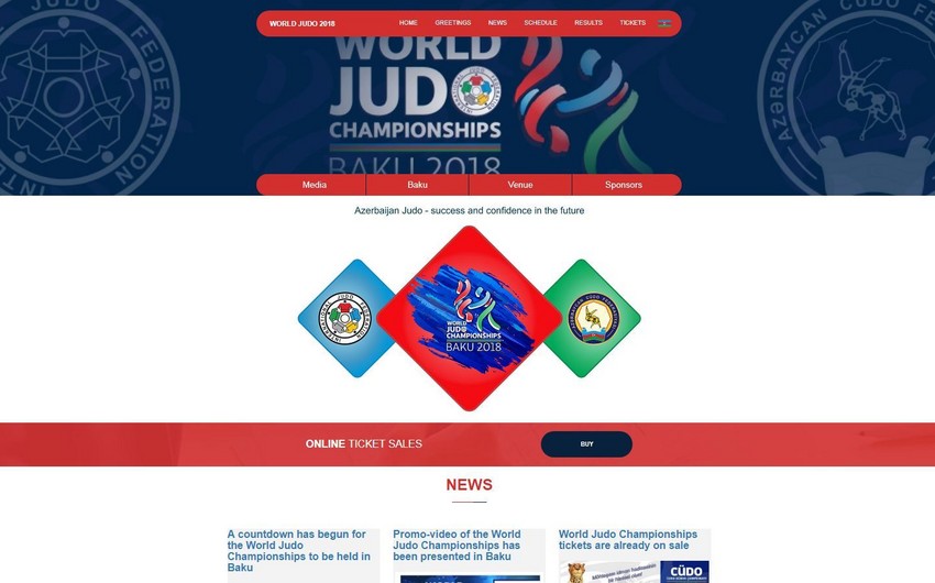 Official website of world judo championship commissioned