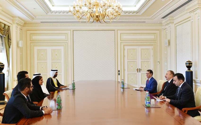 Президент Ильхам Алиев принял государственного министра по толерантности ОАЭ