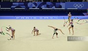 Azerbaijan rhythmic gymnastics team in group exercises into Paris 2024 final