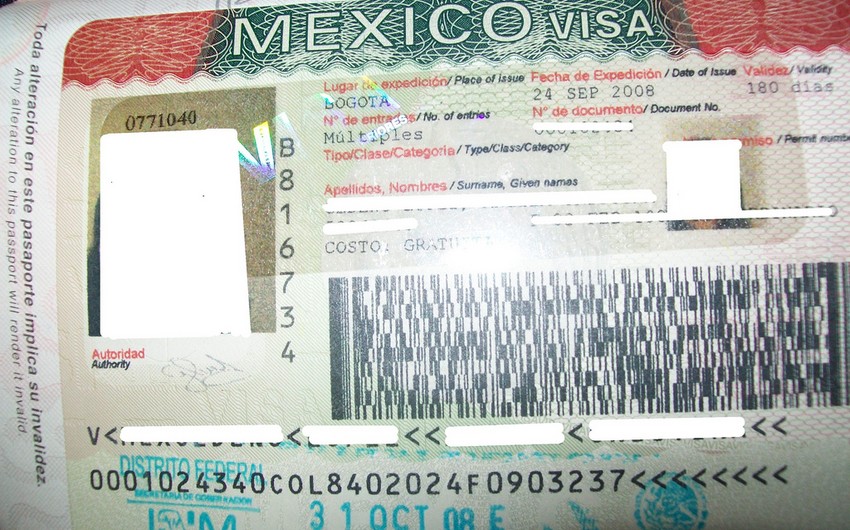 Консульский отдел посольства Мексики приступил к выдаче виз для граждан Азербайджана