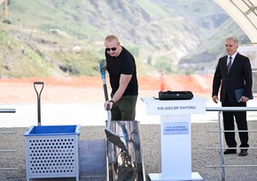 President Ilham Aliyev lays foundation stone for Istisu settlement in Kalbajar district