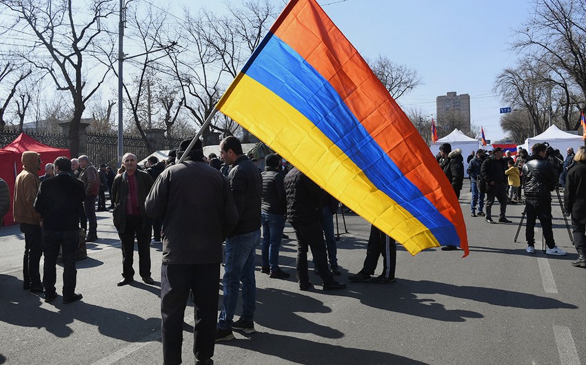 В Ереване прошла акция протеста перед посольством Беларуси