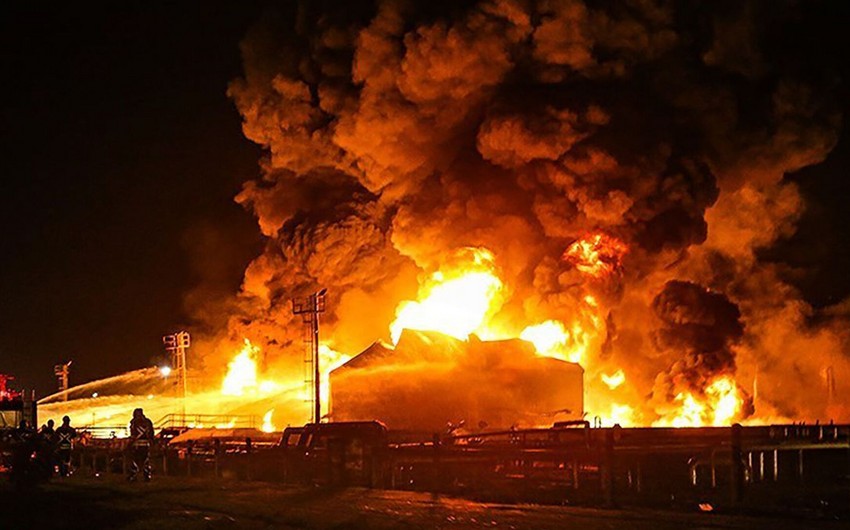 Explosion and fire erupt at Iranian oil plant