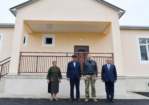 Ильхам Алиев ознакомился с условиями в новом доме, построенном в Тертере на месте разрушенного армянами