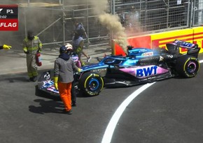 Formula 1: French driver's car catches fire