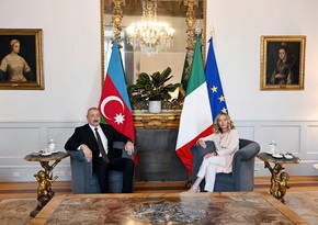 President of Azerbaijan Ilham Aliyev holds meeting with President of Council of Ministers of Italy Giorgia Meloni in Rome