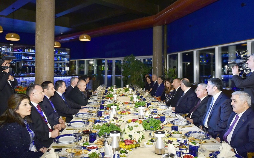 Состоялся совместный ужин президента Ильхама Алиева с премьер-министром Бойко Борисовым