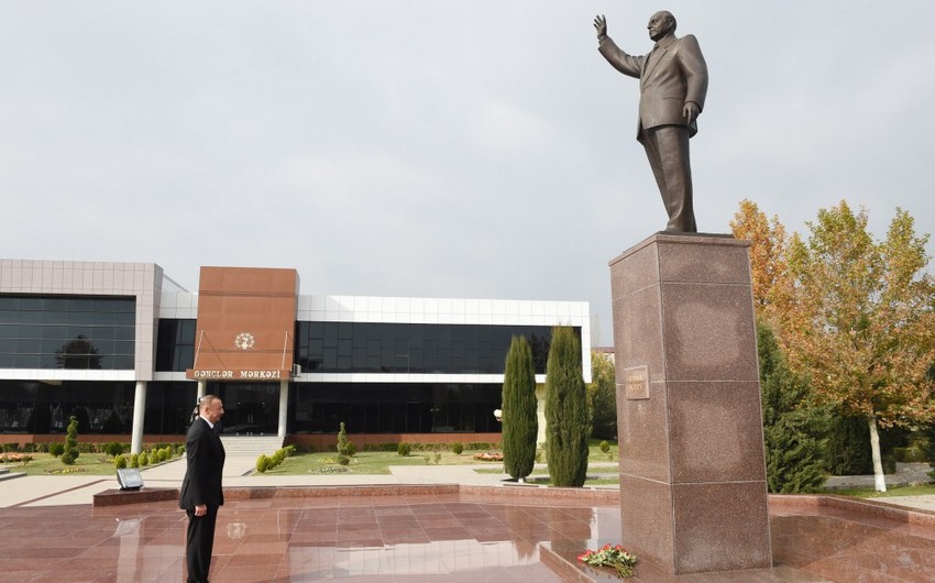 Президент Ильхам Алиев отправился в Бейлаган