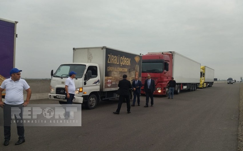 Azerbaijani government sends food cargo to Armenian population living in Karabakh